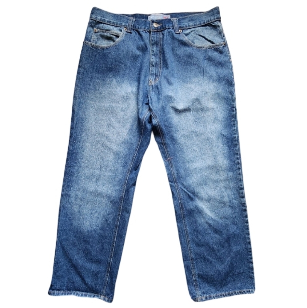 North Pole Jeans 36x30 Y2K Baggy Streetwear‎ Denim w/ Star Embroidered